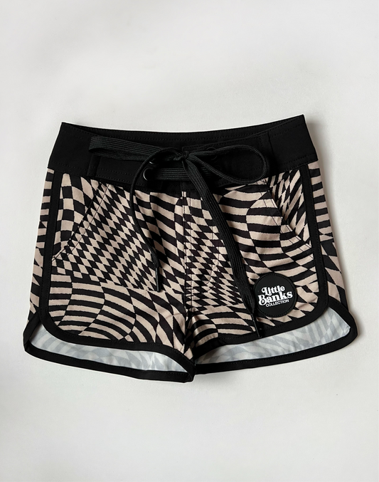 Warped Black x Brown Checkered Boardshorts