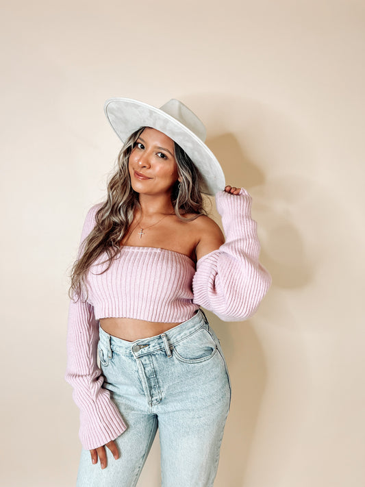 90’s Shrug & Bandeau Set- Lilac