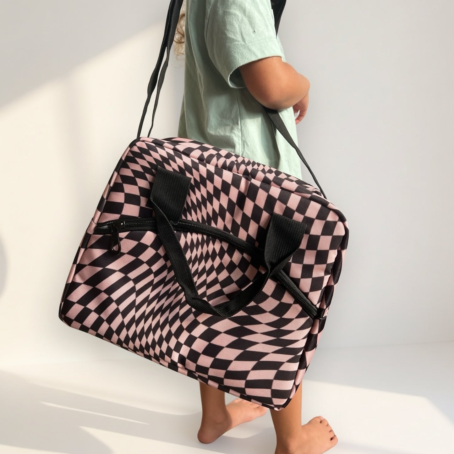 Warped Checkers Lunch Bag