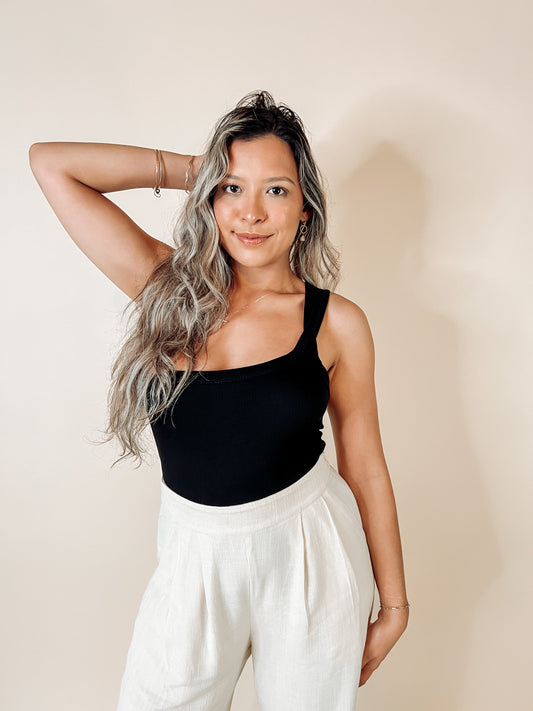 One Soulder Detail Bodysuit